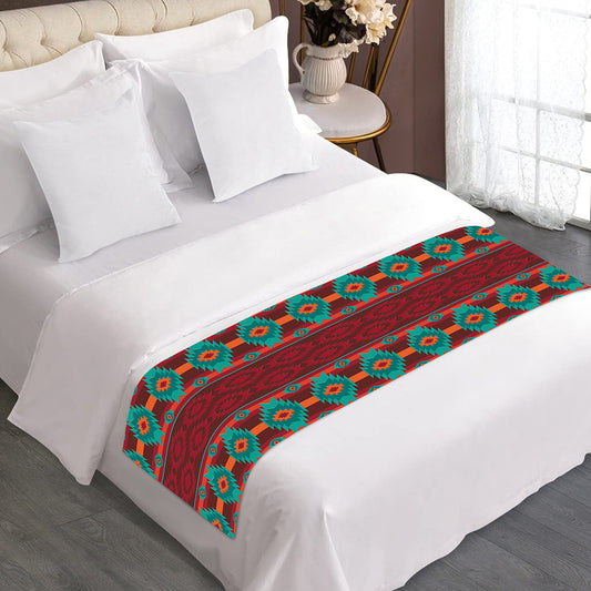 Native Southwestern Pattern Print Bed Runner