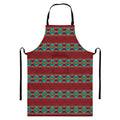 Native Southwestern Pattern Print Bib Apron With Pocket