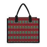Native Southwestern Pattern Print Canvas Tote Bag