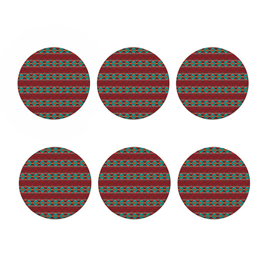 Native Southwestern Pattern Print Coaster Set