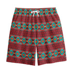 Native Southwestern Pattern Print Cotton Shorts
