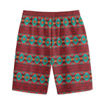 Native Southwestern Pattern Print Cotton Shorts