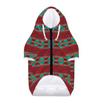 Native Southwestern Pattern Print Dog Zip Up Hoodie