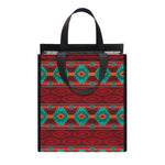 Native Southwestern Pattern Print Insulated Lunch Tote
