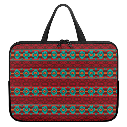 Native Southwestern Pattern Print Laptop Sleeve With Handle