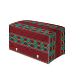Native Southwestern Pattern Print Leather Tissue Box Cover