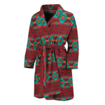 Native Southwestern Pattern Print Men's Bathrobe