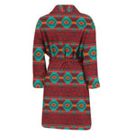 Native Southwestern Pattern Print Men's Bathrobe