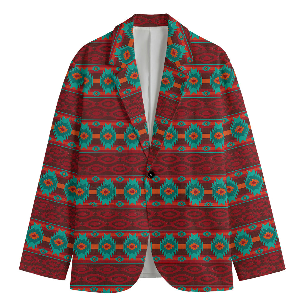 Native Southwestern Pattern Print Men's Blazer