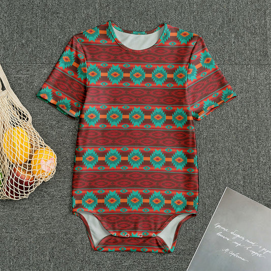 Native Southwestern Pattern Print Men's Bodysuit
