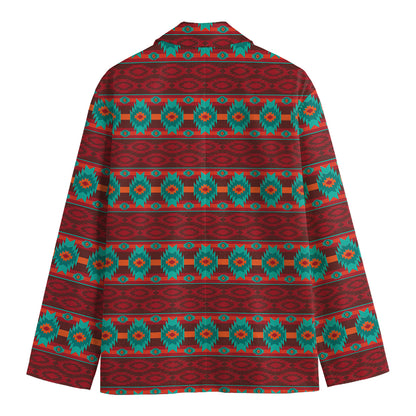 Native Southwestern Pattern Print Men's Cotton Blazer