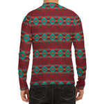 Native Southwestern Pattern Print Men's Long Sleeve Rash Guard
