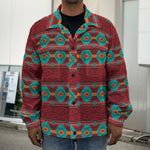 Native Southwestern Pattern Print Men's Shirt Jacket