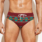 Native Southwestern Pattern Print Men's Swim Briefs