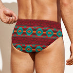 Native Southwestern Pattern Print Men's Swim Briefs