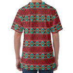 Native Southwestern Pattern Print Men's Velvet T-Shirt