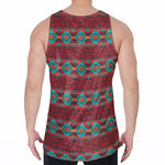 Native Southwestern Pattern Print Men's Velvet Tank Top