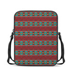 Native Southwestern Pattern Print Rectangular Crossbody Bag