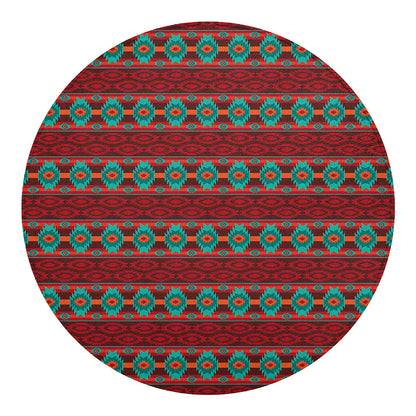 Native Southwestern Pattern Print Round Blanket