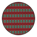 Native Southwestern Pattern Print Round Floor Mat