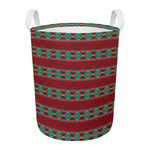 Native Southwestern Pattern Print Round Laundry Basket