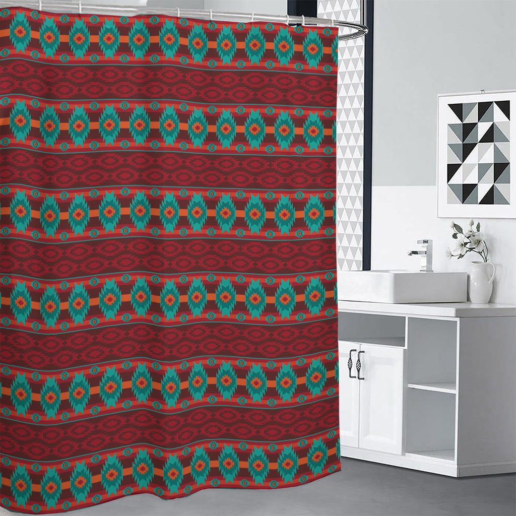Native Southwestern Pattern Print Shower Curtain