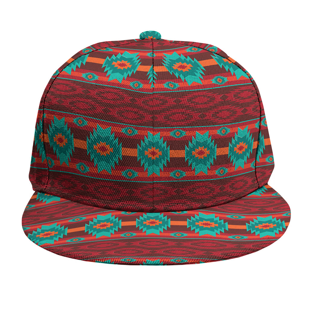 Native Southwestern Pattern Print Snapback Cap