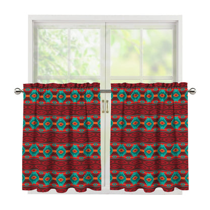 Native Southwestern Pattern Print Tier Curtains