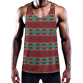 Native Southwestern Pattern Print Men's Workout Tank Top