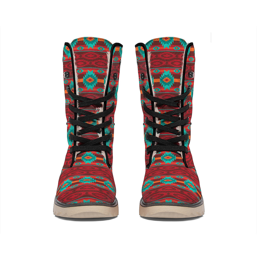 Native Southwestern Pattern Print Winter Boots