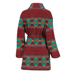 Native Southwestern Pattern Print Women's Bathrobe