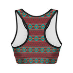 Native Southwestern Pattern Print Women's Sports Bra