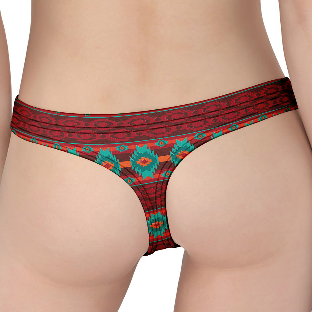 Native Southwestern Pattern Print Women's Thong