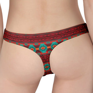 Native Southwestern Pattern Print Women's Thong