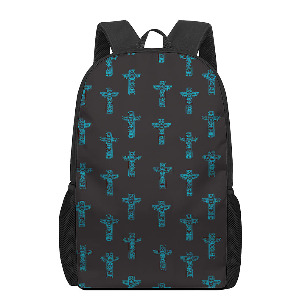 Native Totem Pattern Print 17 Inch Backpack