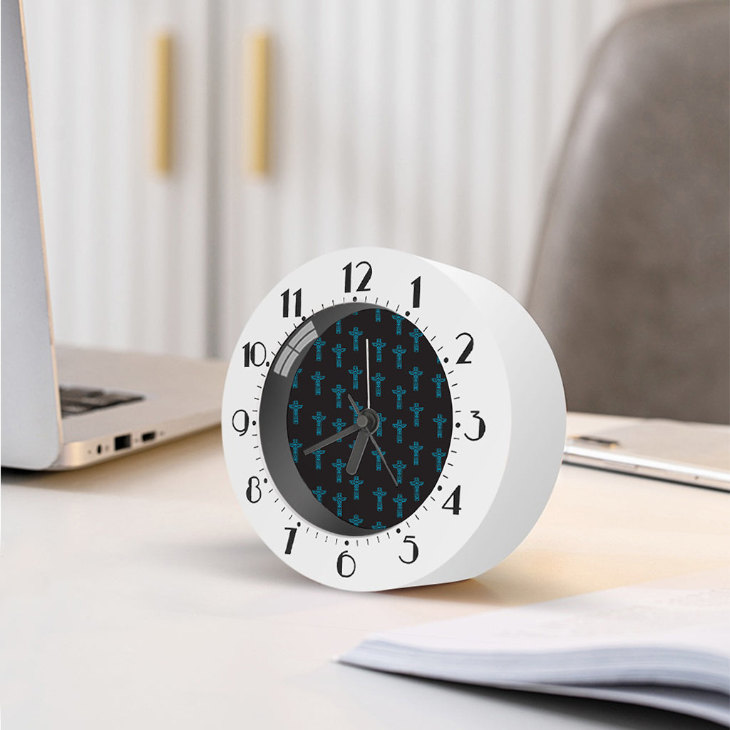 Native Totem Pattern Print Alarm Clock