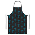 Native Totem Pattern Print Bib Apron With Pocket