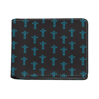 Native Totem Pattern Print Bifold Wallet