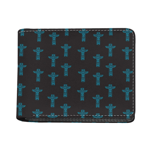 Native Totem Pattern Print Bifold Wallet