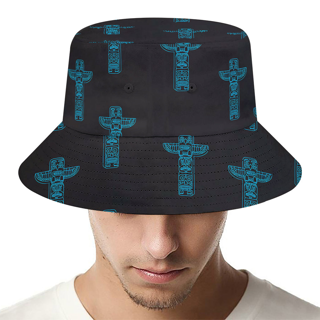 Native Totem Pattern Print Bucket Hat