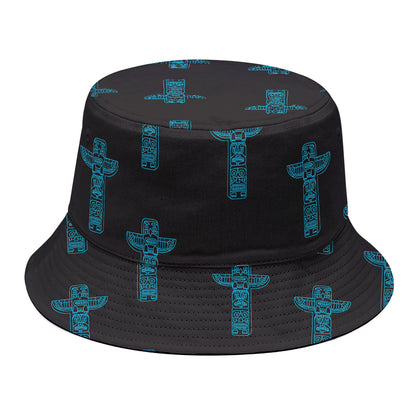 Native Totem Pattern Print Bucket Hat