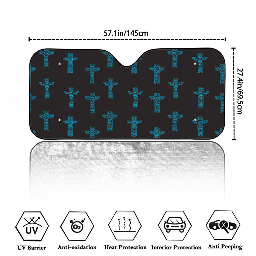 Native Totem Pattern Print Car Windshield Sun Shade