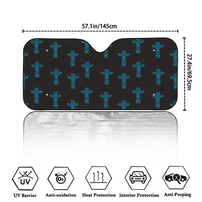 Native Totem Pattern Print Car Windshield Sun Shade