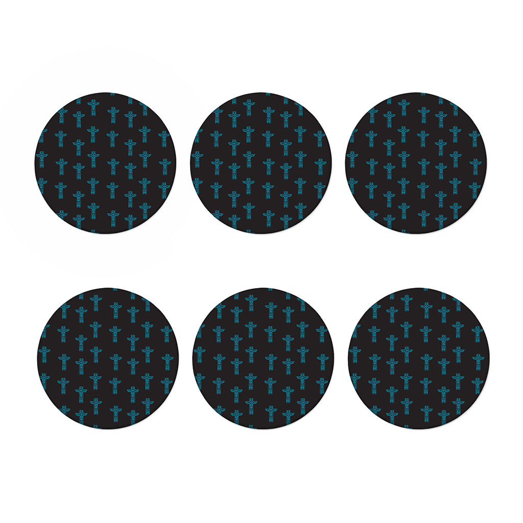 Native Totem Pattern Print Coaster Set