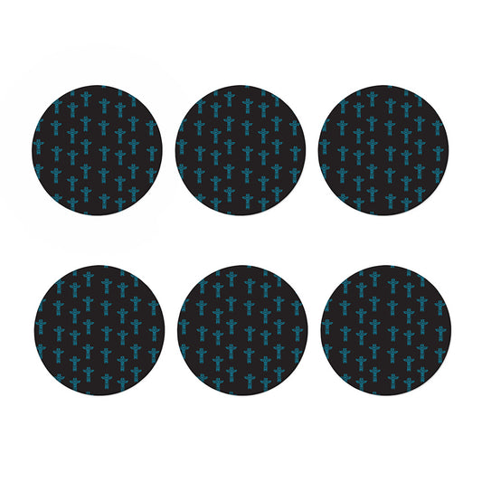 Native Totem Pattern Print Coaster Set