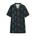 Native Totem Pattern Print Cotton Hawaiian Shirt