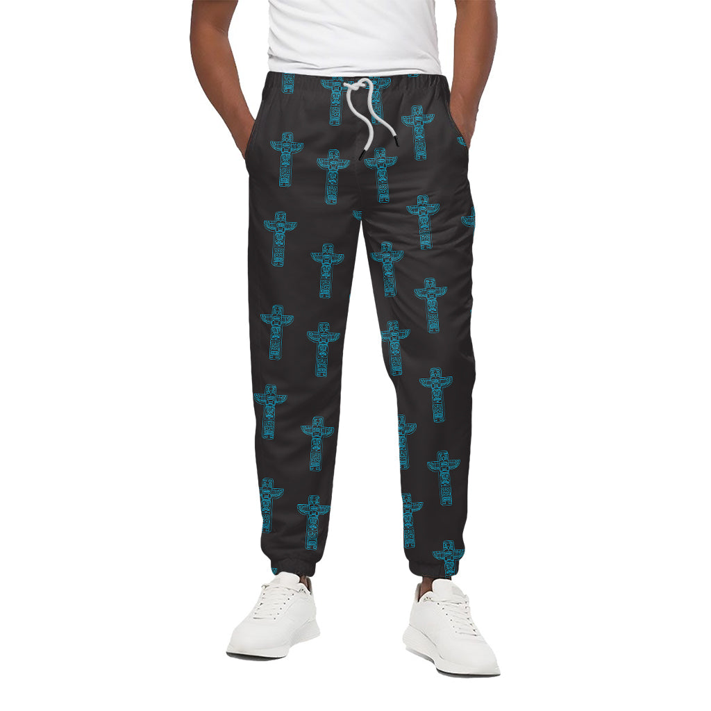 Native Totem Pattern Print Cotton Pants