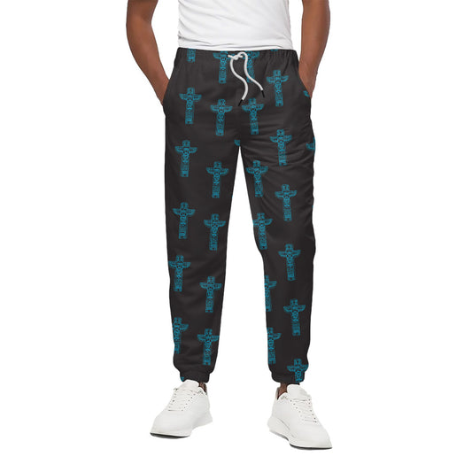 Native Totem Pattern Print Cotton Pants