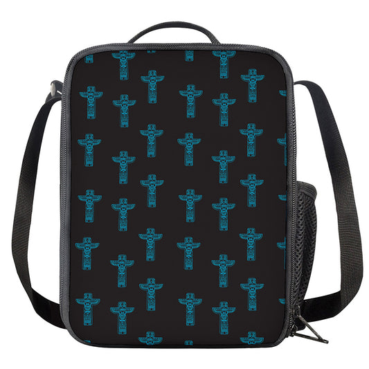 Native Totem Pattern Print Crossbody Lunch Bag