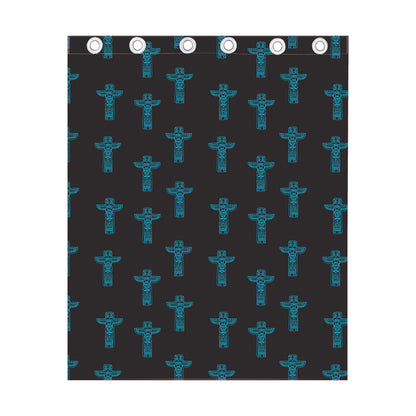 Native Totem Pattern Print Curtain